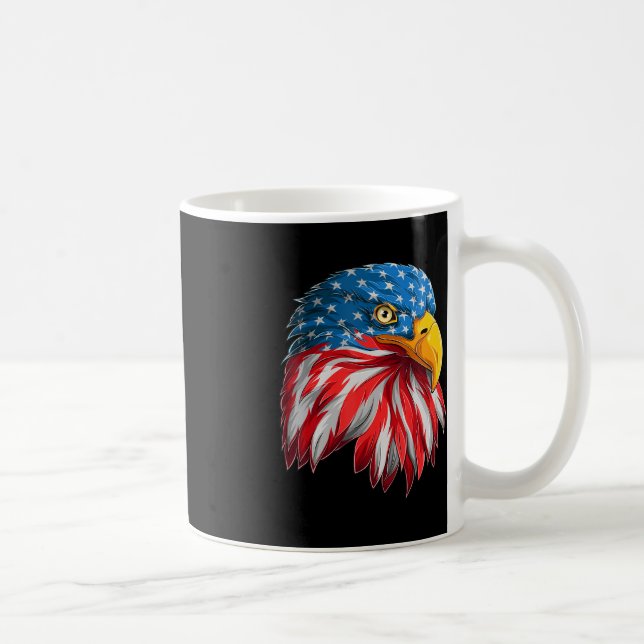 Mug Drapeau américain Eagle 4 juillet patriotique (Droite)