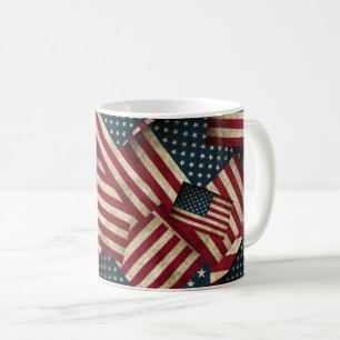 Mug Drapeau américain en détresse artistique