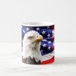 Mug Drapeau américain et cochon d'aigle