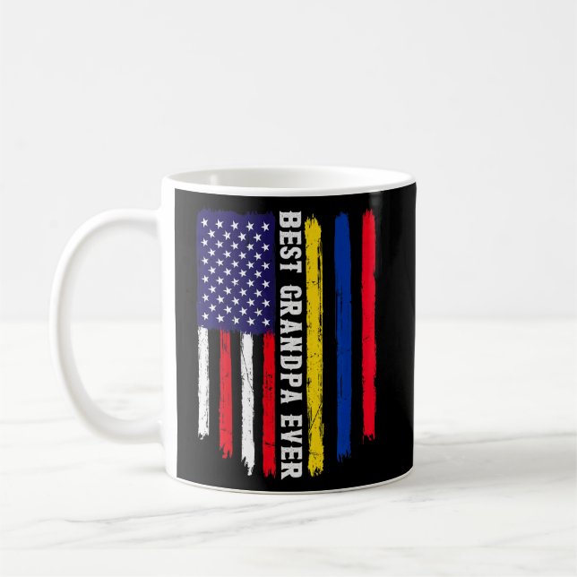 Mug Drapeau américain et drapeau de la Colombie Meille (Gauche)