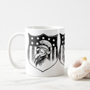 Mug Drapeau américain et Oncle Sam patriotique vintage