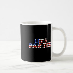 Mug Drapeau américain Let's Par Tee Party Golf Funny 4