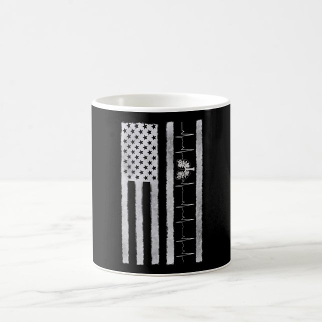 Mug Drapeau Américain Lung Hearbeat (Centre)