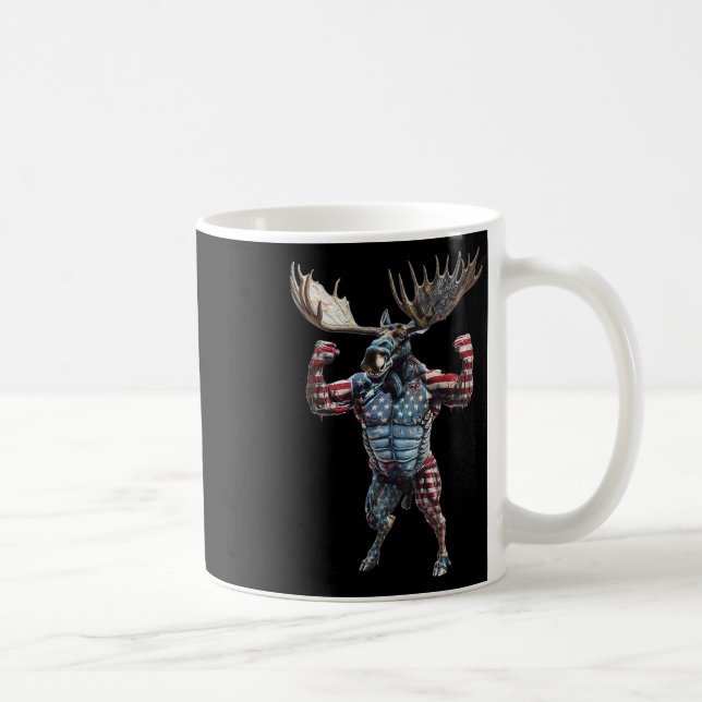 Mug Drapeau américain patriotique 4 juillet drôle Moos (Droite)