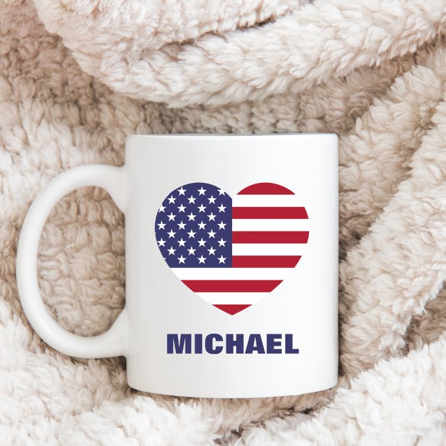 Mug Drapeau américain personnalisé ou votre image et v (Créateur téléchargé)