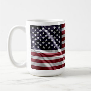 Mug Drapeau américain personnalisé Rouge Blanc rayures