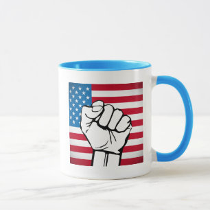 Mug Drapeau américain  Poing levant