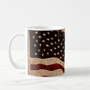 Mug Drapeau américain rustique - copie patriotique