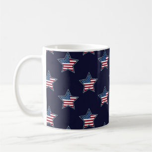 Mug Drapeau américain Star Bleu Étoiles et rayures