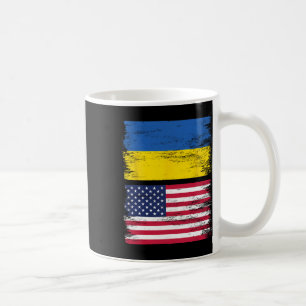 Mug Drapeau américain ukrainien Ukraine États-Unis d'A