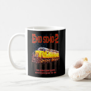 Mug Drapeau américain vintage EMD SD40-2 Locomotive di
