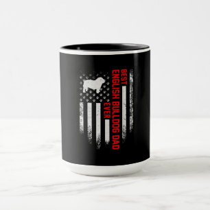 Mug Drapeau américain vintage Meilleur Bulldog anglais