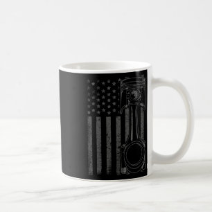 Mug Drapeau américain vintage Piston Drôle Muscle Car