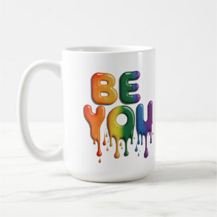 Mug Drapeau arc-en-ciel de la fierté gay sois toi desi
