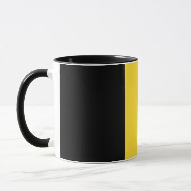 Mug Drapeau Belge Propre Couverte Céramique (Gauche)