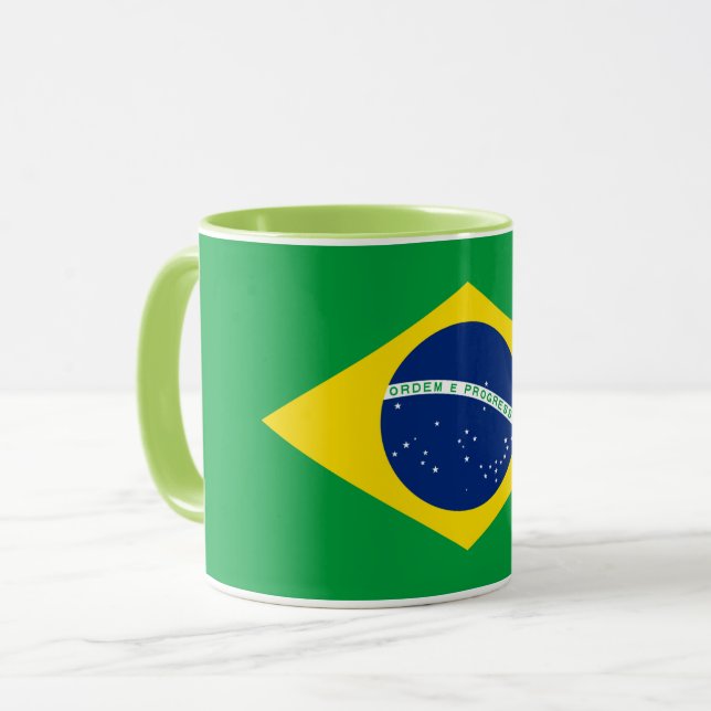 Mug Drapeau brésilien Musique (Devant gauche)