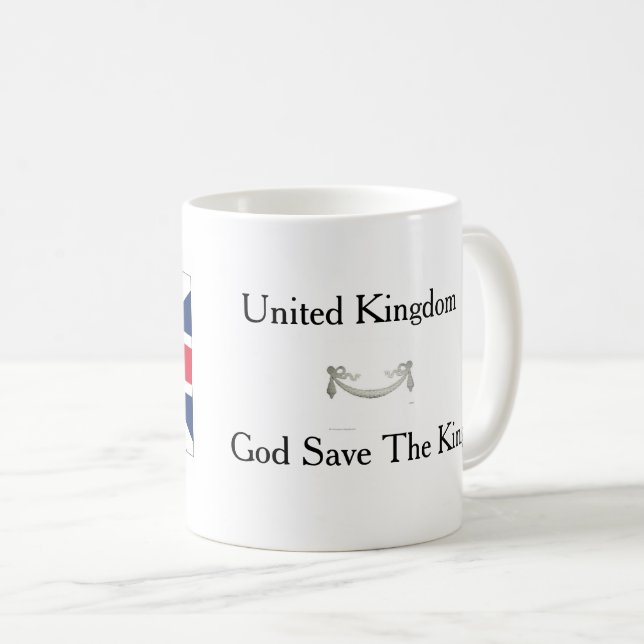 Mug Drapeau britannique Personnalisable Thé/Mug de caf (Devant droit)