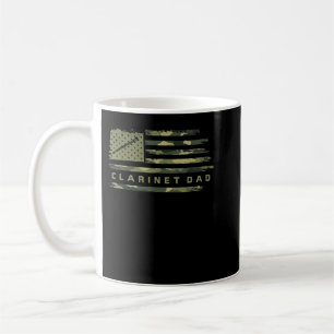 Mug Drapeau Camo USA Clarinet Papa Clarinetist Silhoue