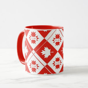 Mug Drapeau canadien avec feuilles d'érable