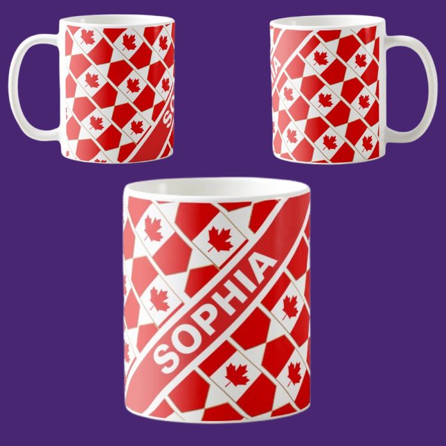 Mug Drapeau canadien patriotique personnalisé (Créateur téléchargé)