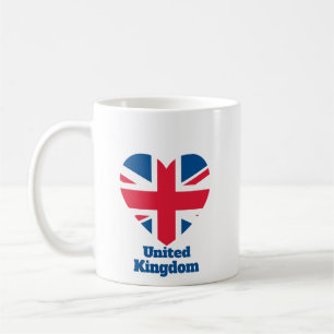 Mug Drapeau cardiaque du Royaume-Uni