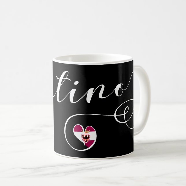 Mug Drapeau cardiaque du Trentin, Province de Trente,  (Devant droit)