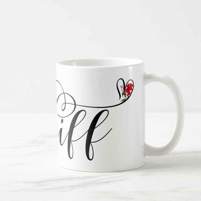 Mug Drapeau Cardiff Coeur, Caerdydd, Pays de Galles (Droite)