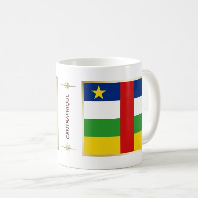 Mug Drapeau + Carte Centrafrique (Devant droit)