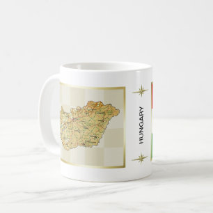 Mug Drapeau + Carte de la Hongrie