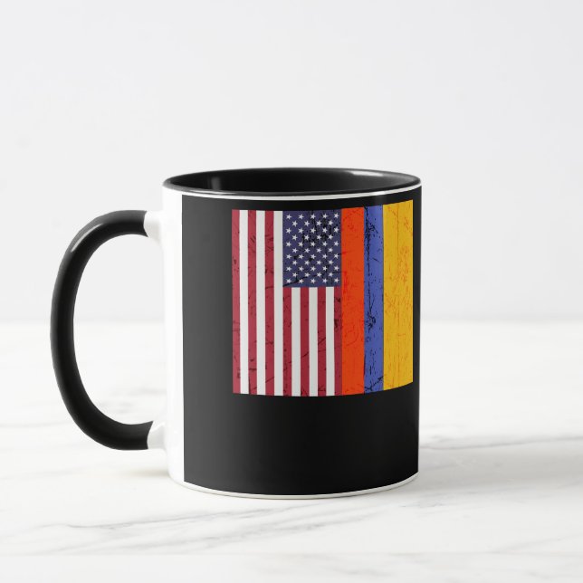 Mug Drapeau colombien américain, fierté du patrimoine (Gauche)