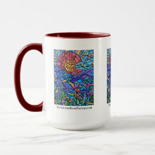 Mug Drapeau coloré du Colorado et paysage animé