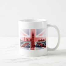 Drapeau de Big Ben Londres et d'Union Jack