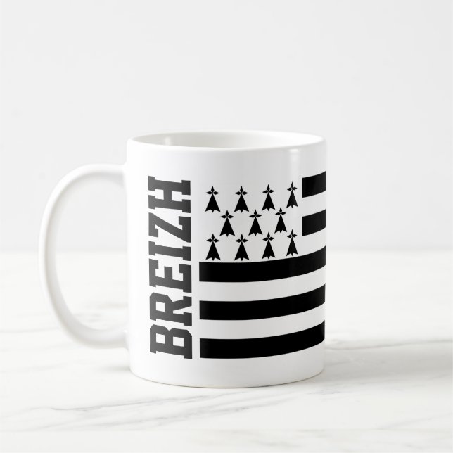 Mug Drapeau de Bretagne, France (Gauche)