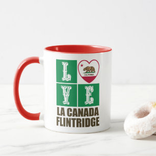 Mug Drapeau de Californie Coeur La Canada Flintridge