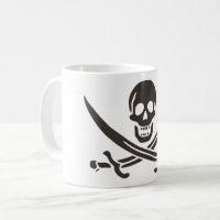 Drapeau de crâne obsidien Drapeau de pirate Calico