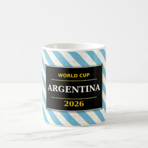Mug Drapeau de fan de football d'Argentine Couleurs Ra