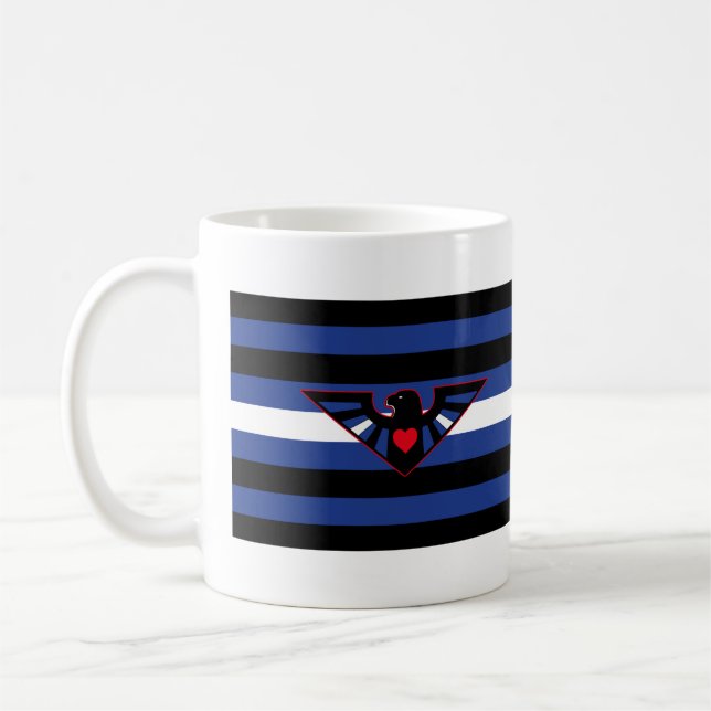 Mug Drapeau de fierté d'aigle en cuir (Gauche)