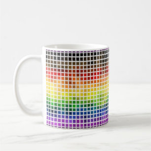 Mug Drapeau de fierté gay arc-en-ciel coloré à carreau