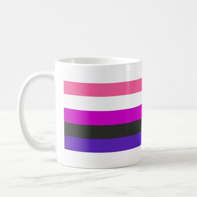 Mug Drapeau de fierté genderfluid (Gauche)