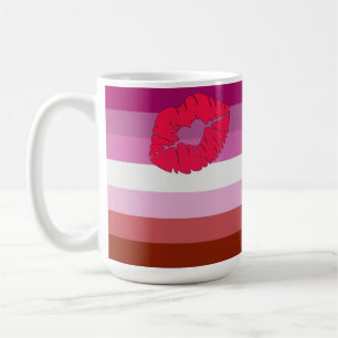 Mug Drapeau de fierté lesbienne lipstick SlipperyJoe f