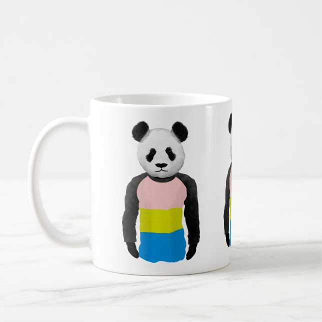 Mug Drapeau de fierté Pansexexuel Panda Bear (Gauche)