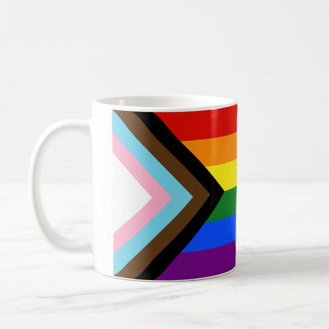 Mug Drapeau de fierté Progress Pride de SlipperyJoe's  (Gauche)