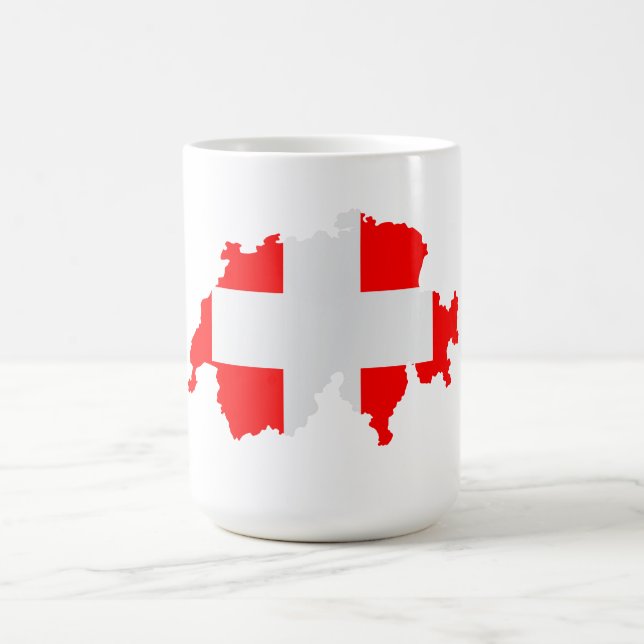 Mug Drapeau de la carte Suisse (Centre)