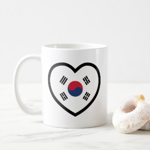 Mug Drapeau de la Corée du Sud Cœur