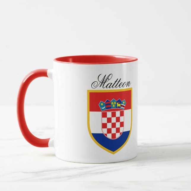 Mug Drapeau de la Croatie personnalisé (Gauche)