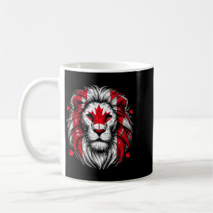 Mug Drapeau de la feuille d'érable du lion patriotique