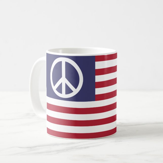 Mug Drapeau de la paix des États-Unis (Devant gauche)
