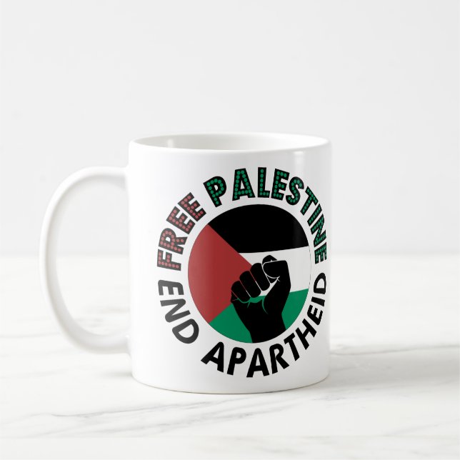 Mug Drapeau de la Palestine libre pour mettre fin à l' (Gauche)