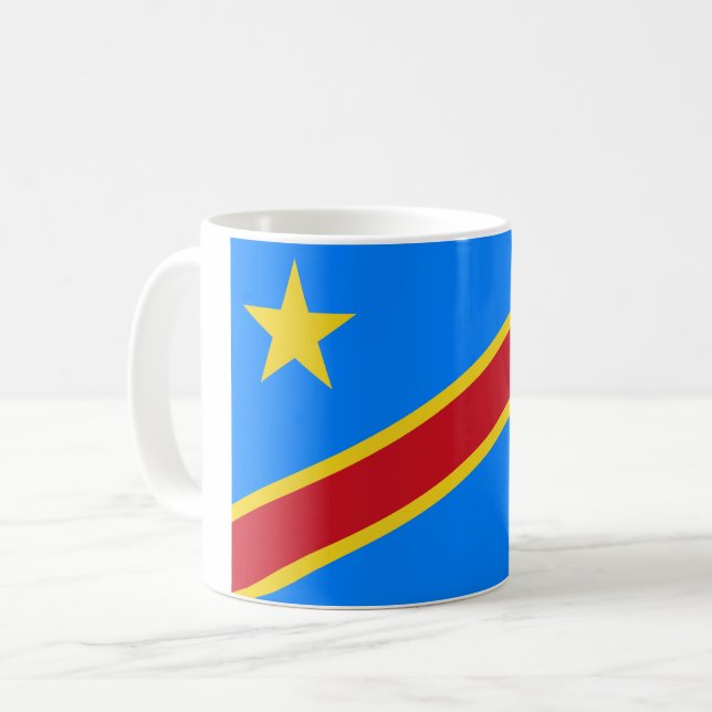 Mug Drapeau de la RDC (République démocratique du Cong (Devant gauche)