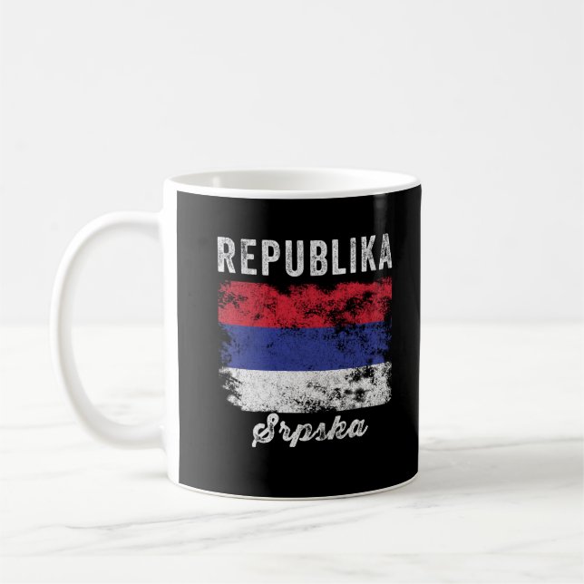 Mug Drapeau de la Republika Srpska en détresse (Gauche)